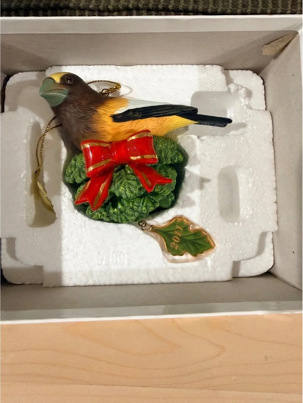The Danbury Mint Annual Gold Christmas Bird Ornaments Set 2004-2012